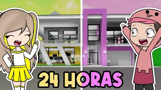 24 HORAS DE COLOR ROSA VS AMARILLO EN BROOKHAVEN ROBLOX!!