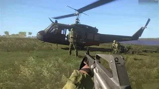UH-1 Door Gunner in Vietnam ! Realistic Shooter Game Arma 3 VWM Mod