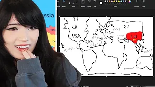 Emiru TRIES To Draw The World Map...