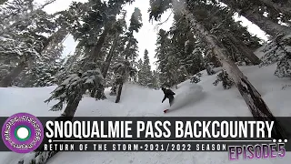 Backcountry Powder Snowboarding Snoqualmie Pass is back! February 2022 // Ep 5