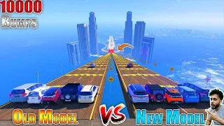 Old Indian Cars Vs New Indian Cars 100000 Speed Bumps Ramp GTA