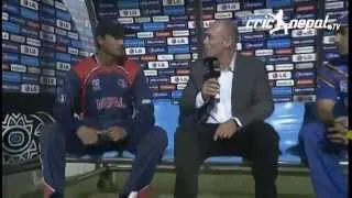 Danny Morrison speaks to two captain Nabi and Khadka