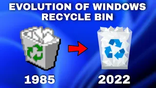 Evolution of Windows Recycle Bin (1985-2022) | Windows Icon Evolution : Recycle Bin | Factonian