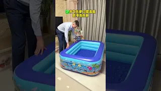 No child can refuse to play in the water. Dad arranged this inflatable swimming pool. The baby real