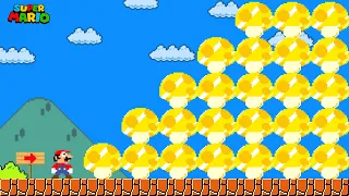 Can Mario Collect 999 Mega Mushrooms Gold in New Super Mario Bros? | Game Animation