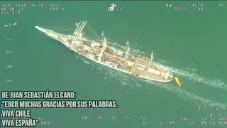 Armada de Chile da la Bienvenida al BE Juan Sebastián Elcano al estrecho de Magallanes