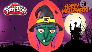 Huevo Sorpresa Gigante de HALLOWEEN BRUJA TERRORIFICA de Plastilina Play doh en Español