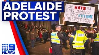 Group fighting protest laws causes chaos in Adelaide | 9 News Australia