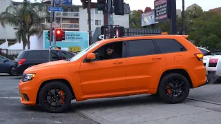 Offset's Orange TrackHawk Jeep 900HP, Turo Crashed Supra. *LOUD*