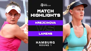 Barbora Krejcikova vs. Suzan Lamens | 2022 Hamburg Round 1 | WTA Match Highlights