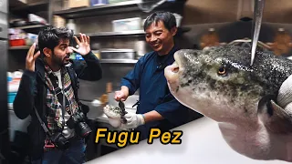 Probando el pez globo VENENOSO de Japón!  Fugu Pez