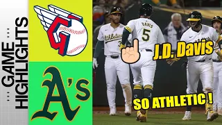 Athletics vs Guardians [Highlights] | J.D. Davis homerun