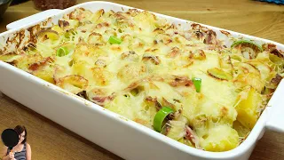 Potatoes with onions taste better than meat! Simple, quick and delicious dinner recipe! No eggs.ASMR