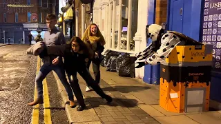 crazy jumping clown prank