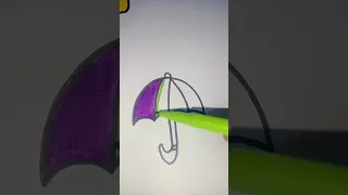 How to draw an umbrella 🏖️#youtube#ytshorts#shortsfeed#viral#satisfying#shortsyoutube#drawing#art