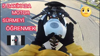 5'dakika'da Motosiklet Nasıl Sürülür? | VİTESLİ MOTOR NASIL SÜRÜLÜR! | Motovlog