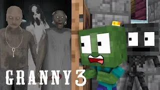 Monster School : BABY IN GRANNY 3 CHALLENGE - Horror Minecraft Animation