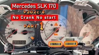 2001 Mercedes SLK 170 START ERROR P202C-8 NO CRANK NO START Part 1