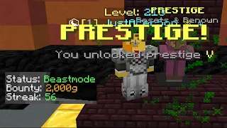 Megastreaking to Prestige 5 in the Hypixel Pit