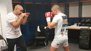 Nabil Haryouli warming up Enfusion Oberhausen 2018