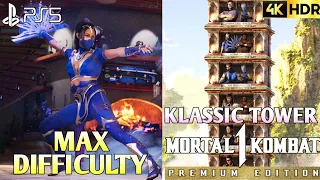 PS5 Mortal Kombat 1 Kitana Very Hard Klassic Tower Gameplay MK1 | MK1 Kitana Very Hard Klassic Tower