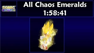 Sonic Colours - All Chaos Emeralds Speedrun - 1:58:41