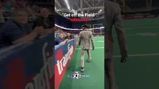 “Make Me” Security Tries to Kick AB Out of An Arena Football Game for Being On the Field!