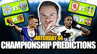 CHAMPIONSHIP PREDICTIONS MATCHDAY 44