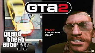 Niko Plays "GTA 2" in GTA 4 - A Skit from Bloopers 6