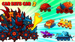 МАГМАЗАВР из Car Eats Car 3 против ВСЕХ БОССОВ: Подлодка, Айсберг, Король Севера, Черепаха, Жестянка