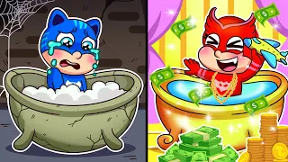 What Happened To Spiderman Catboy? - Rich Owlette Vs Poor  Catboy  -  PJ MASKS 2D Animation