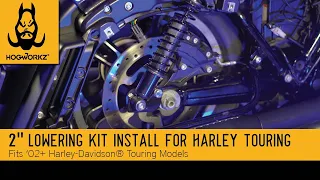 2 Inch Lowering Kit for Harley® Touring '02-'23 (Coil Shocks) Installation from HOGWORKZ®