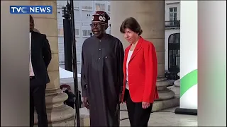 Moment President Tinubu Arrives For Global Financial Summit Pact In Paris