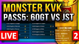 Monster KVK:  60GT vs JST 😮 Pass5 Opening! 🔥 LIVE! 🔴 7 IMP: C11676, 1960, 1365, 1175, 1534, 1093
