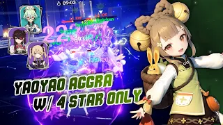 DENDRO TAZER IS META 3.4! F2P YAOYAO AGGRAVATE WITH 4 STAR ONLY - SPIRAL ABYSS 3.4 F12-3