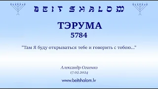 ТЭРУМА 5784. "Там Я буду открываться тебе и говорить с тобою..." (Александр Огиенко 17.02.2024)