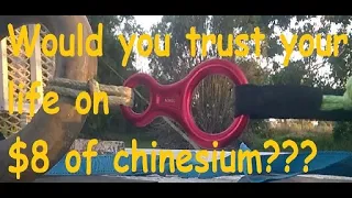 DESTRUCTION TEST - $8 Chinesium Fig 8 Descender Large Eye Test