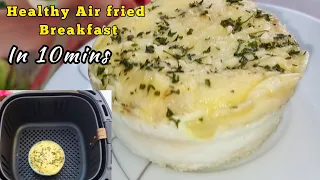 AIR FRYER  EGG CHEESE ON BREAD BREAKFAST RECIPE IN 10 MINUTES