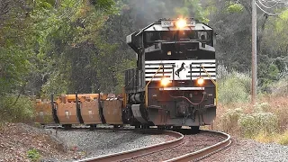 A Lone EMD SD70ACe Pulls a Norfolk Southern Train