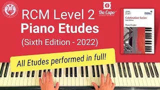 RCM Level 2 Piano Etudes (new 2022 edition) - all pieces performed in full!