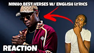 AMERICAN REACTS TO NINHO - BEST FRENCH RAP VERSES #1 WITH ENGLISH SUBTITLES   Jefe, Tout En Gucci