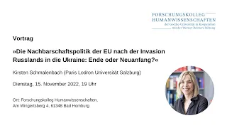 Vortrag | »Die Nachbarschaftspolitik der EU nach der Invasion Russlands in die Ukraine«