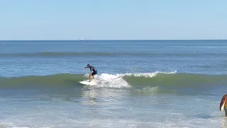 Surfing summer shorebreak on Firewire GoFish