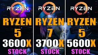 RYZEN 5 3600X vs RYZEN 7 3700X vs RYZEN 5 5600X || PC GAMES TEST ||