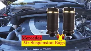 How To Replace Mercedes Rear Air Suspension Bags on GL Class X164 Chassis | GL450 Air Spring