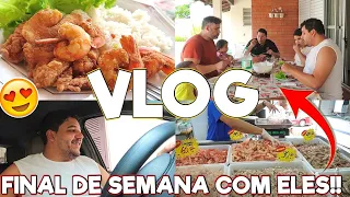 ALMOÇO MARAVILHOSO na PRAIA🏝 + COMPRAMOS PEIXES E CAMARÕES, FOI O MELHOR FINAL DE SEMANA JUNTOS!!