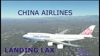 MSFS 2020 China Airlines arrives LAX