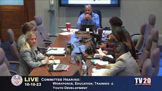 Workforce, Education, Training and Youth Development Committee Meeting, October 10, 2023