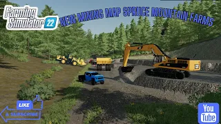 New Mining Map Spruce Mountain Farms | farming simulator 22 #farmingsimulator22 #fs22 #simulator