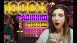 1000X PACHINKO (missed). CRAZY TIME PACHINKO BONUS GAME.